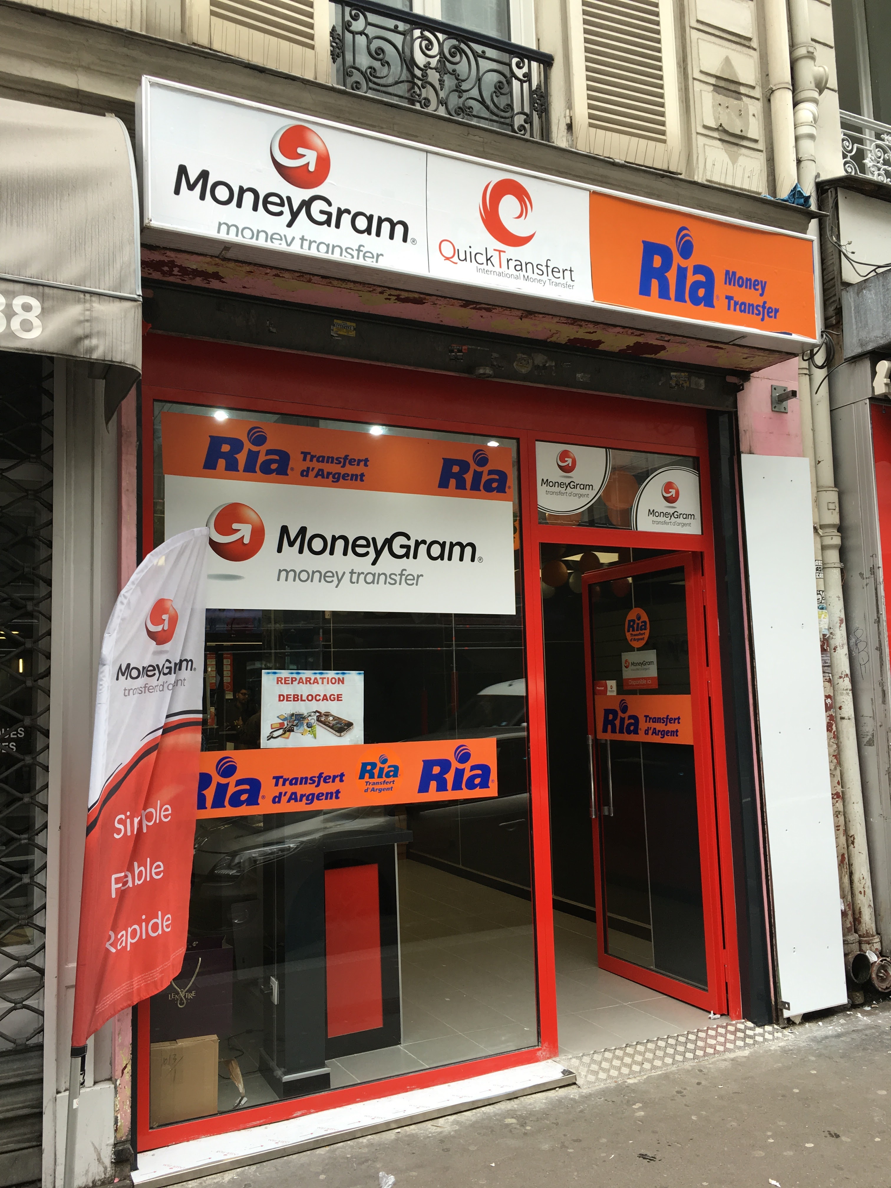 Ria Money Transfer Currency Exchange Paris Quick Transfert